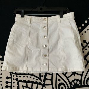 White Button Down Skirt